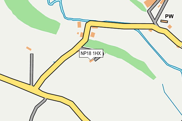 NP18 1HX map - OS OpenMap – Local (Ordnance Survey)