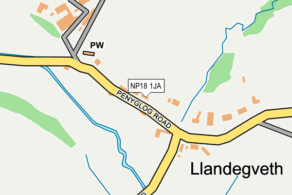 NP18 1JA map - OS OpenMap – Local (Ordnance Survey)