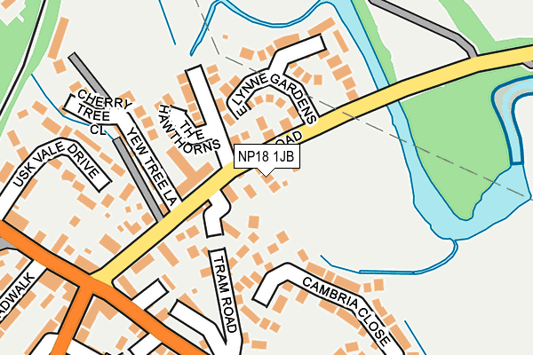 NP18 1JB map - OS OpenMap – Local (Ordnance Survey)