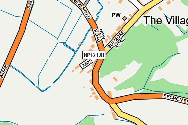 NP18 1JH map - OS OpenMap – Local (Ordnance Survey)