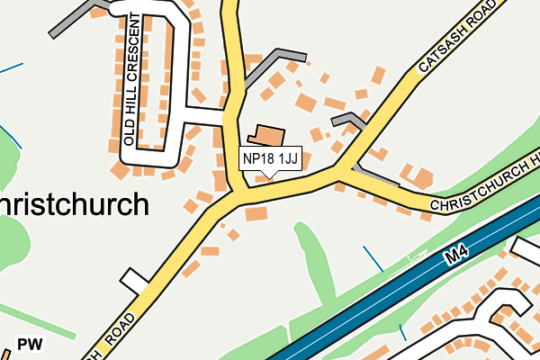 NP18 1JJ map - OS OpenMap – Local (Ordnance Survey)
