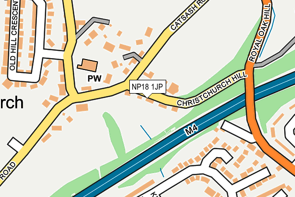 NP18 1JP map - OS OpenMap – Local (Ordnance Survey)