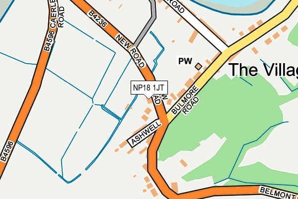 NP18 1JT map - OS OpenMap – Local (Ordnance Survey)
