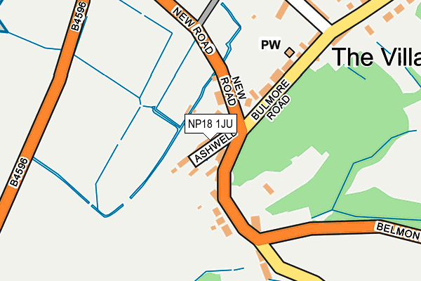 NP18 1JU map - OS OpenMap – Local (Ordnance Survey)