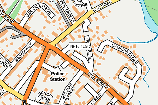 NP18 1LG map - OS OpenMap – Local (Ordnance Survey)