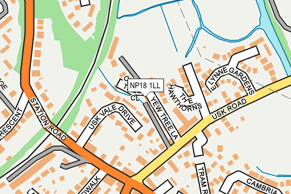 NP18 1LL map - OS OpenMap – Local (Ordnance Survey)