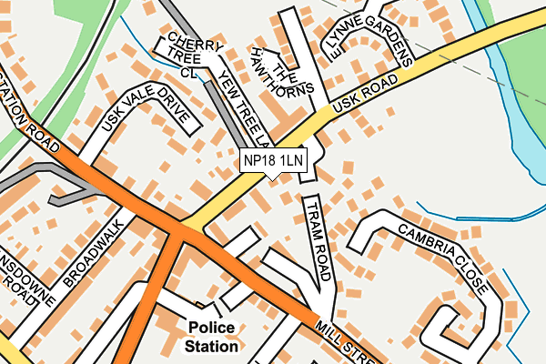 NP18 1LN map - OS OpenMap – Local (Ordnance Survey)