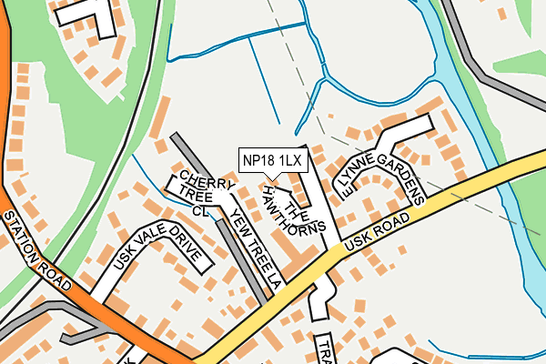 NP18 1LX map - OS OpenMap – Local (Ordnance Survey)