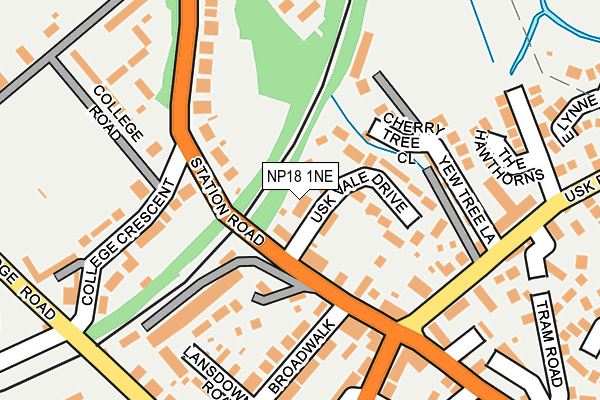 NP18 1NE map - OS OpenMap – Local (Ordnance Survey)