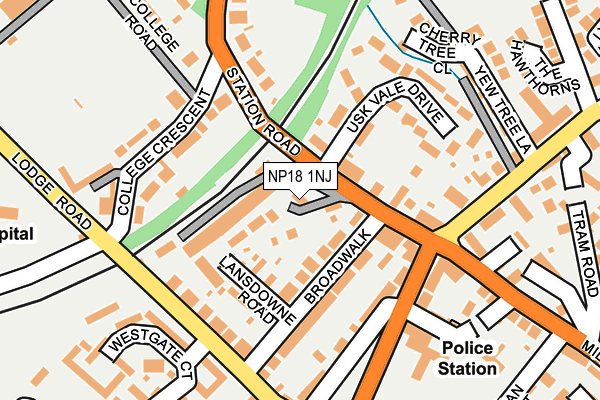 NP18 1NJ map - OS OpenMap – Local (Ordnance Survey)