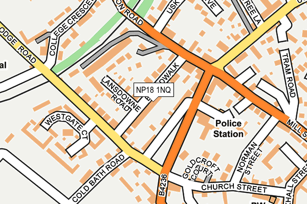 NP18 1NQ map - OS OpenMap – Local (Ordnance Survey)