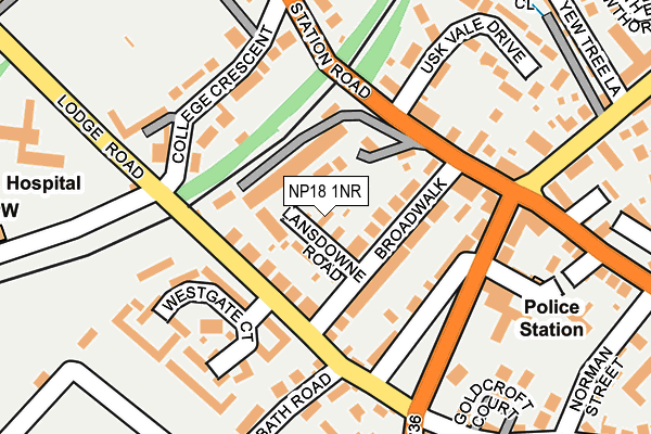 NP18 1NR map - OS OpenMap – Local (Ordnance Survey)