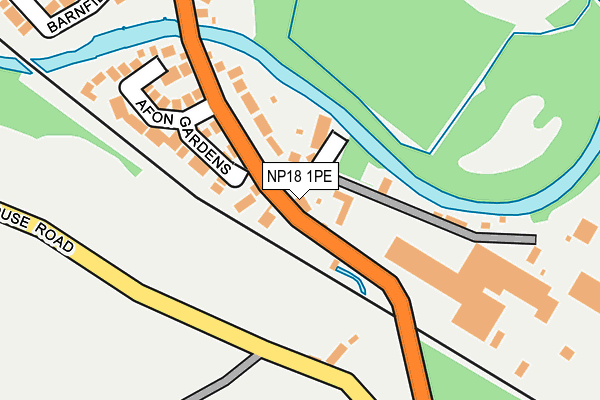 NP18 1PE map - OS OpenMap – Local (Ordnance Survey)