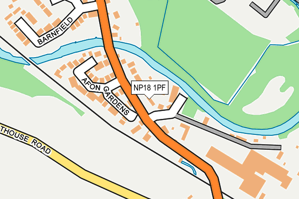 NP18 1PF map - OS OpenMap – Local (Ordnance Survey)