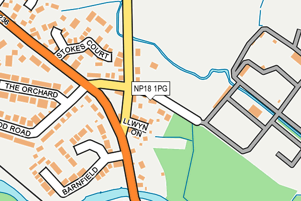 NP18 1PG map - OS OpenMap – Local (Ordnance Survey)