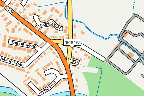 NP18 1PJ map - OS OpenMap – Local (Ordnance Survey)