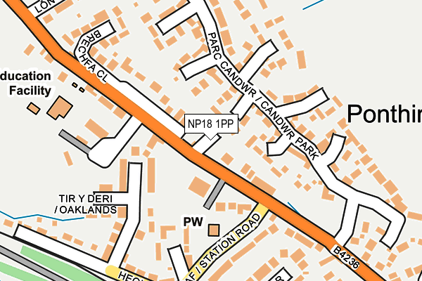 NP18 1PP map - OS OpenMap – Local (Ordnance Survey)