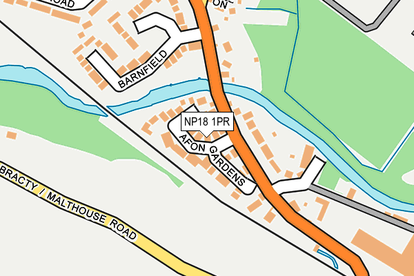 NP18 1PR map - OS OpenMap – Local (Ordnance Survey)