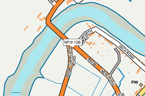 NP18 1QB map - OS OpenMap – Local (Ordnance Survey)