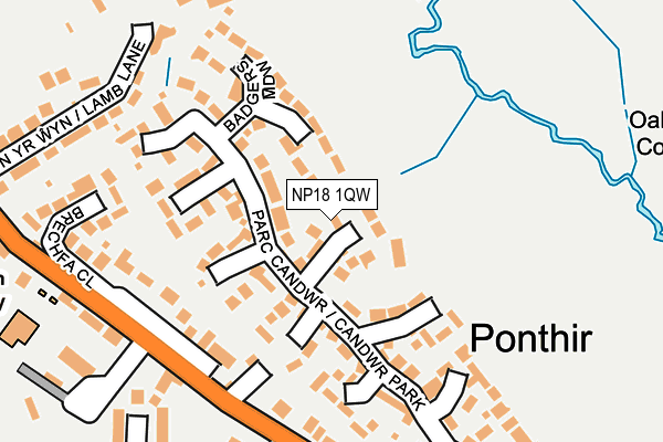 Map of LLANTHEWY CARE SERVICES LTD. at local scale