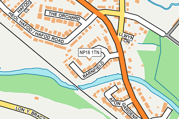 NP18 1TN map - OS OpenMap – Local (Ordnance Survey)
