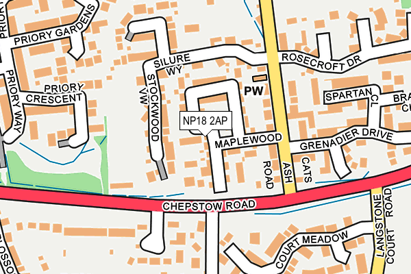 NP18 2AP map - OS OpenMap – Local (Ordnance Survey)
