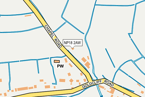 NP18 2AW map - OS OpenMap – Local (Ordnance Survey)