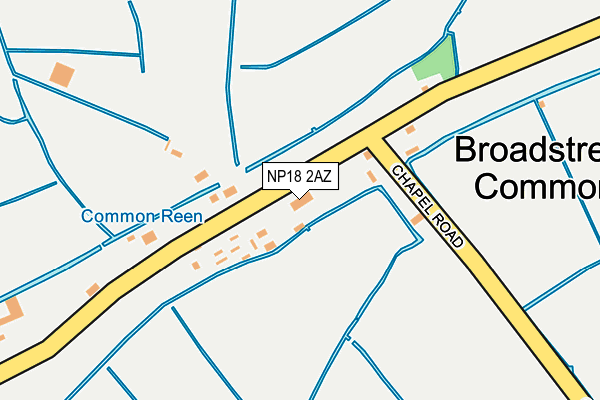 NP18 2AZ map - OS OpenMap – Local (Ordnance Survey)