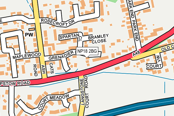NP18 2BG map - OS OpenMap – Local (Ordnance Survey)