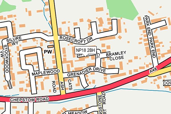 NP18 2BH map - OS OpenMap – Local (Ordnance Survey)