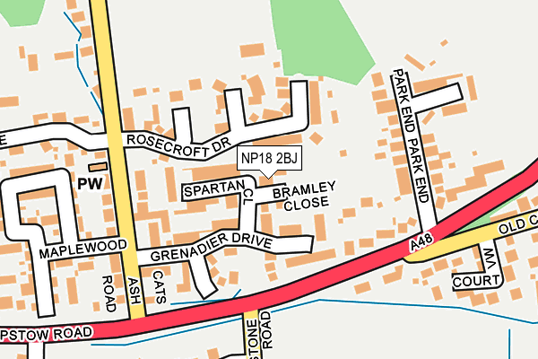 NP18 2BJ map - OS OpenMap – Local (Ordnance Survey)