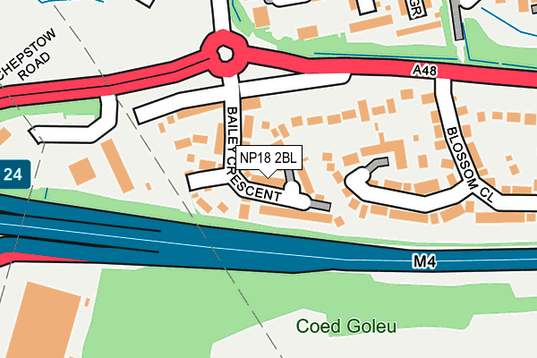 NP18 2BL map - OS OpenMap – Local (Ordnance Survey)