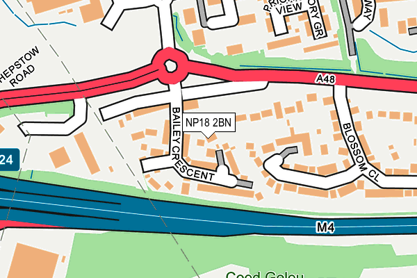 NP18 2BN map - OS OpenMap – Local (Ordnance Survey)
