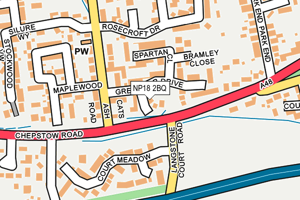 NP18 2BQ map - OS OpenMap – Local (Ordnance Survey)