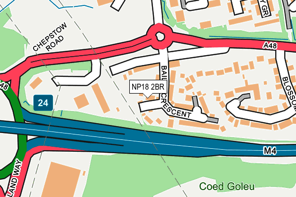 NP18 2BR map - OS OpenMap – Local (Ordnance Survey)