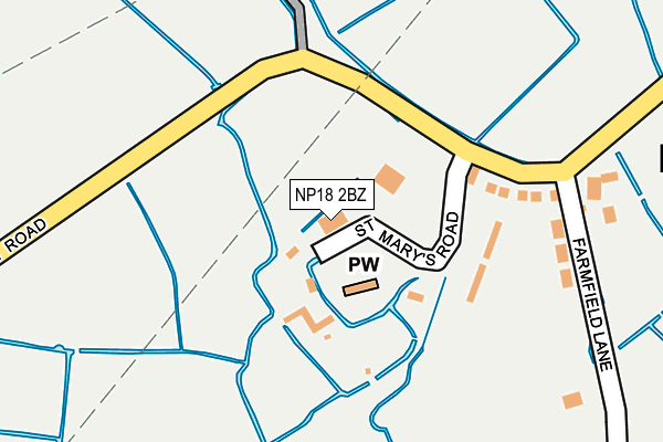 NP18 2BZ map - OS OpenMap – Local (Ordnance Survey)