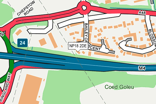 NP18 2DE map - OS OpenMap – Local (Ordnance Survey)
