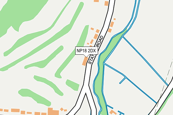 NP18 2DX map - OS OpenMap – Local (Ordnance Survey)