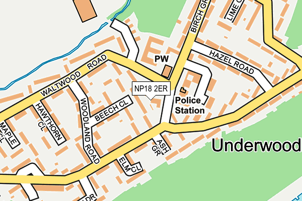 NP18 2ER map - OS OpenMap – Local (Ordnance Survey)
