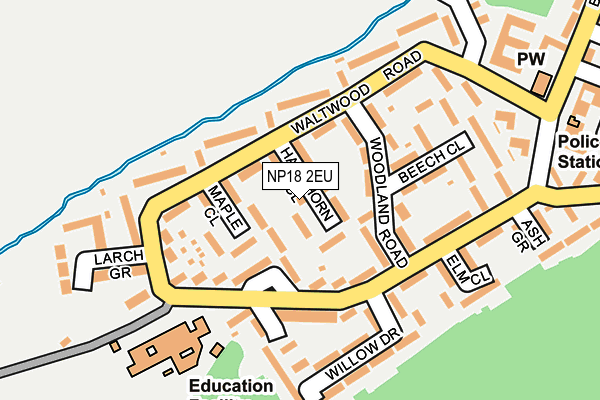 NP18 2EU map - OS OpenMap – Local (Ordnance Survey)