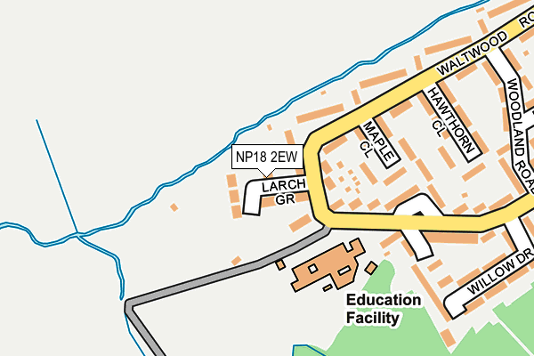 NP18 2EW map - OS OpenMap – Local (Ordnance Survey)