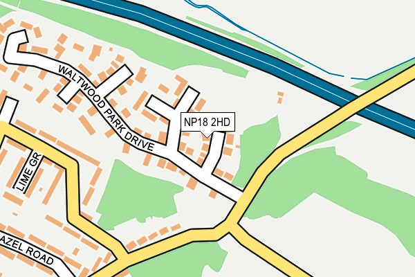 NP18 2HD map - OS OpenMap – Local (Ordnance Survey)