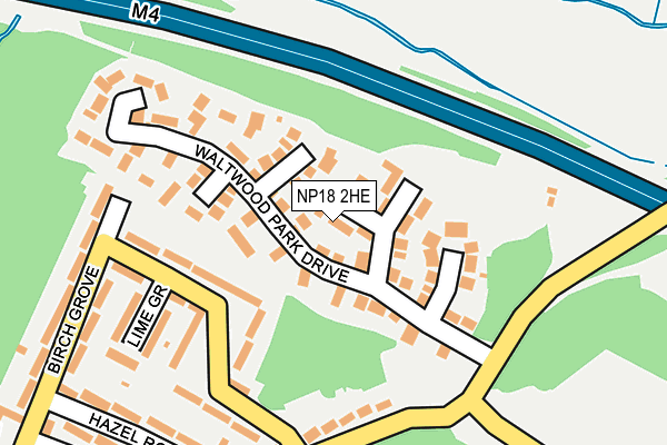 NP18 2HE map - OS OpenMap – Local (Ordnance Survey)