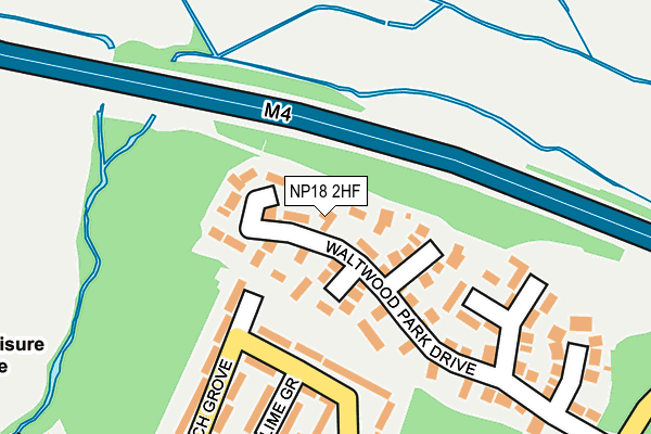 NP18 2HF map - OS OpenMap – Local (Ordnance Survey)
