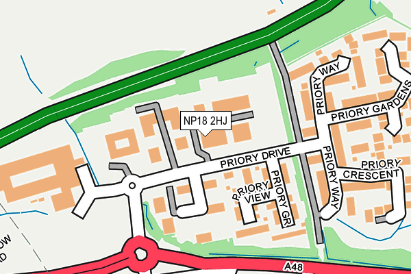 NP18 2HJ map - OS OpenMap – Local (Ordnance Survey)