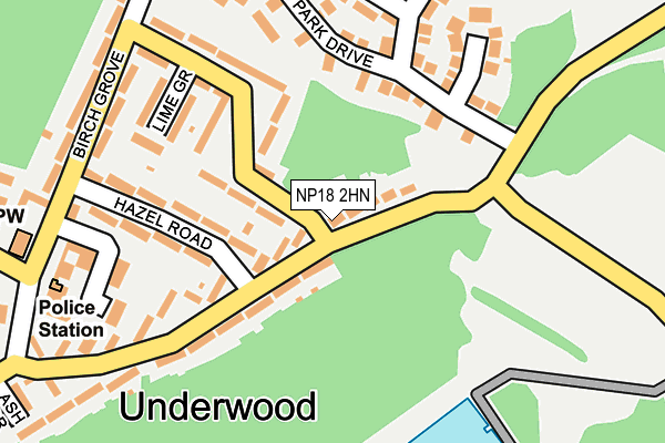 NP18 2HN map - OS OpenMap – Local (Ordnance Survey)