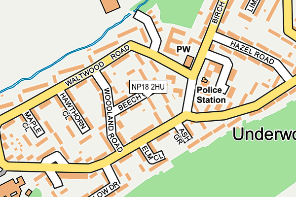 NP18 2HU map - OS OpenMap – Local (Ordnance Survey)