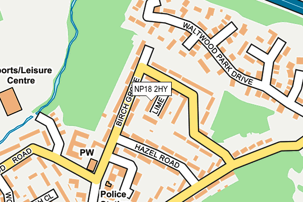 NP18 2HY map - OS OpenMap – Local (Ordnance Survey)