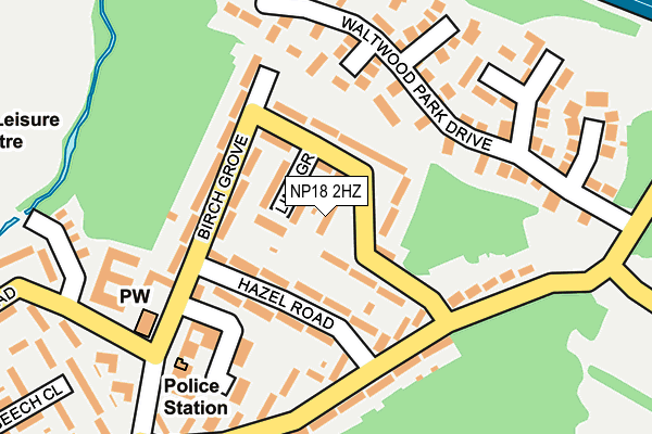 NP18 2HZ map - OS OpenMap – Local (Ordnance Survey)