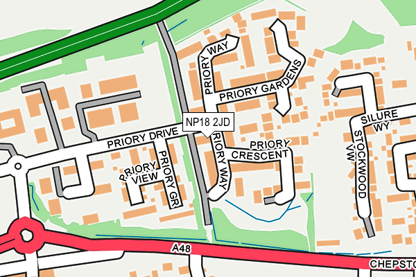 NP18 2JD map - OS OpenMap – Local (Ordnance Survey)